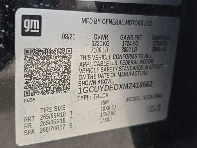 used 2021 Chevrolet Silverado 1500 car, priced at $37,481