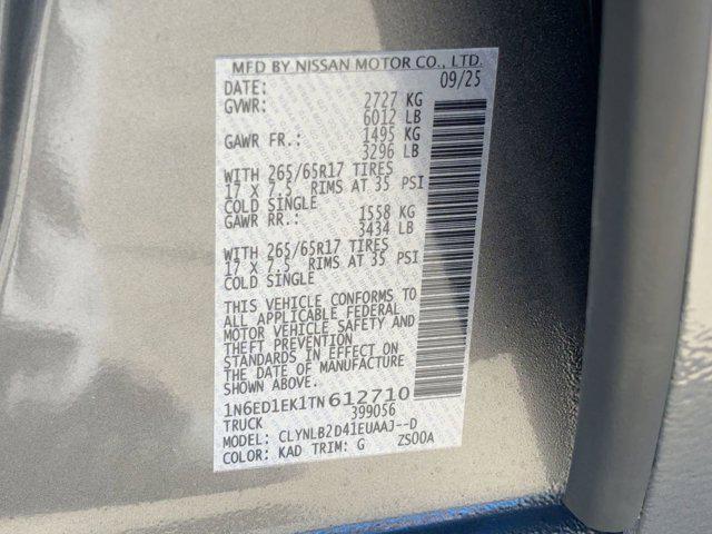 new 2026 Nissan Frontier car, priced at $38,991