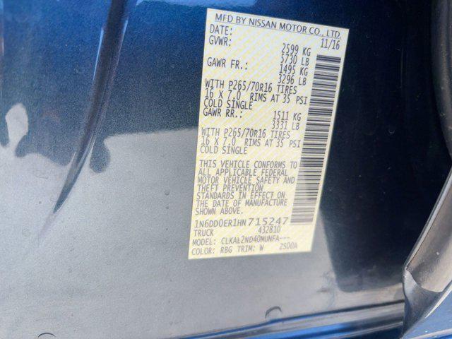 used 2017 Nissan Frontier car, priced at $16,988