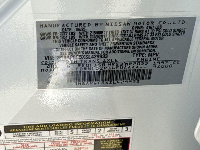 new 2025 Nissan Kicks car, priced at $24,992