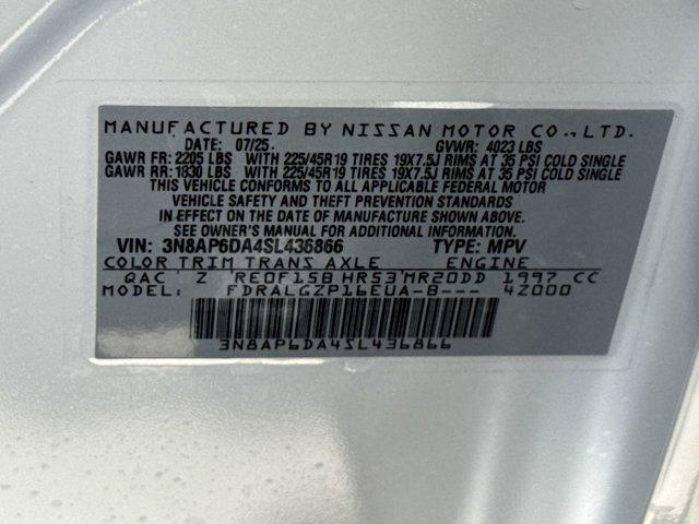 new 2025 Nissan Kicks car, priced at $25,092