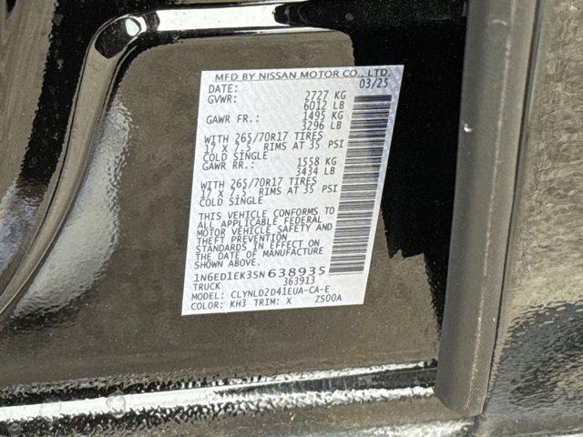 new 2025 Nissan Frontier car, priced at $39,861