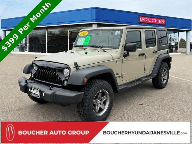 used 2017 Jeep Wrangler Unlimited car, priced at $19,250
