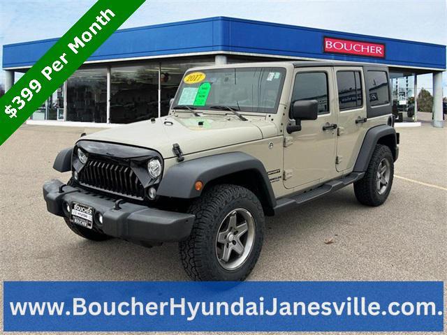 used 2017 Jeep Wrangler Unlimited car, priced at $19,584