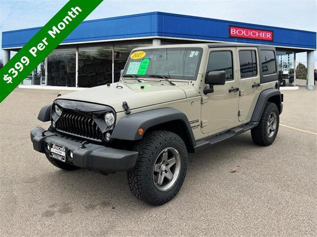 used 2017 Jeep Wrangler Unlimited car, priced at $19,385