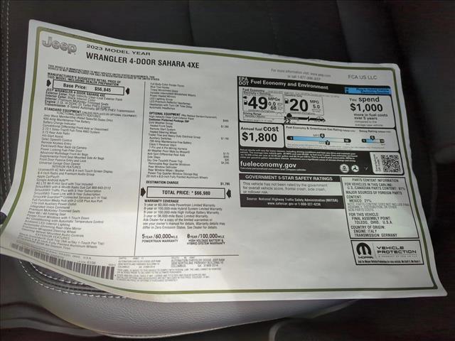 used 2023 Jeep Wrangler 4xe car, priced at $36,996