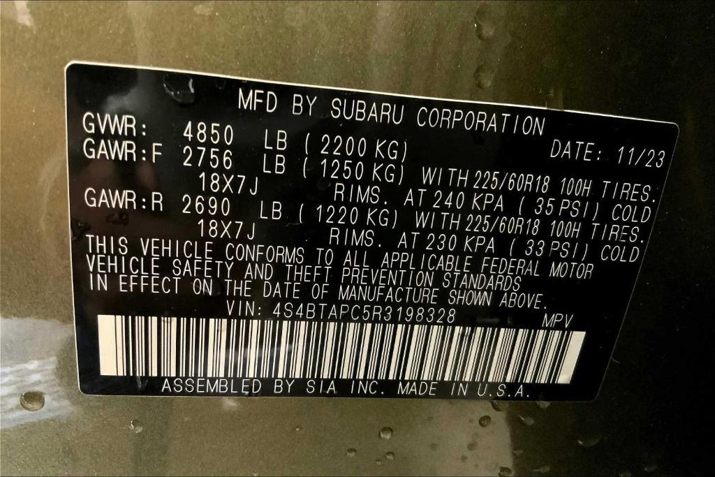 new 2024 Subaru Outback car, priced at $39,399