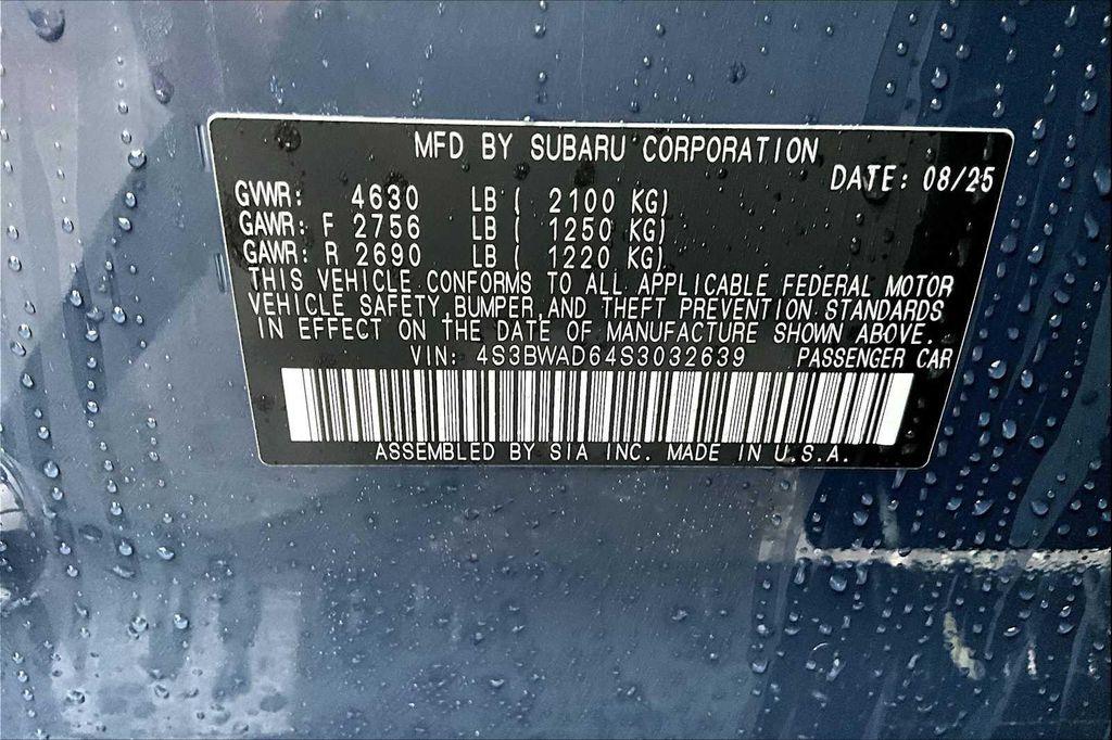 new 2025 Subaru Legacy car, priced at $29,022