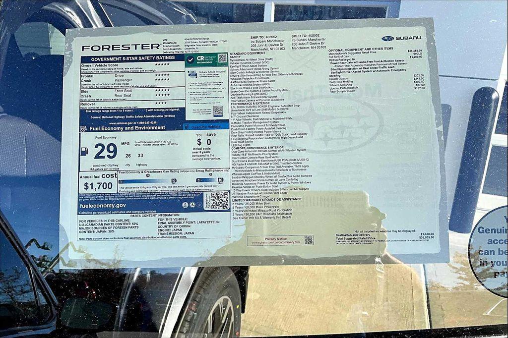new 2026 Subaru Forester car, priced at $36,939