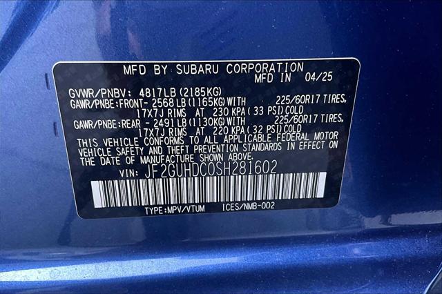 new 2025 Subaru Crosstrek car, priced at $30,431