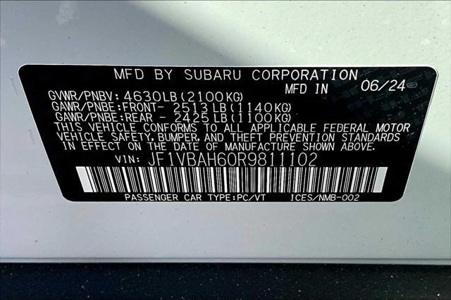 new 2024 Subaru WRX car, priced at $35,143