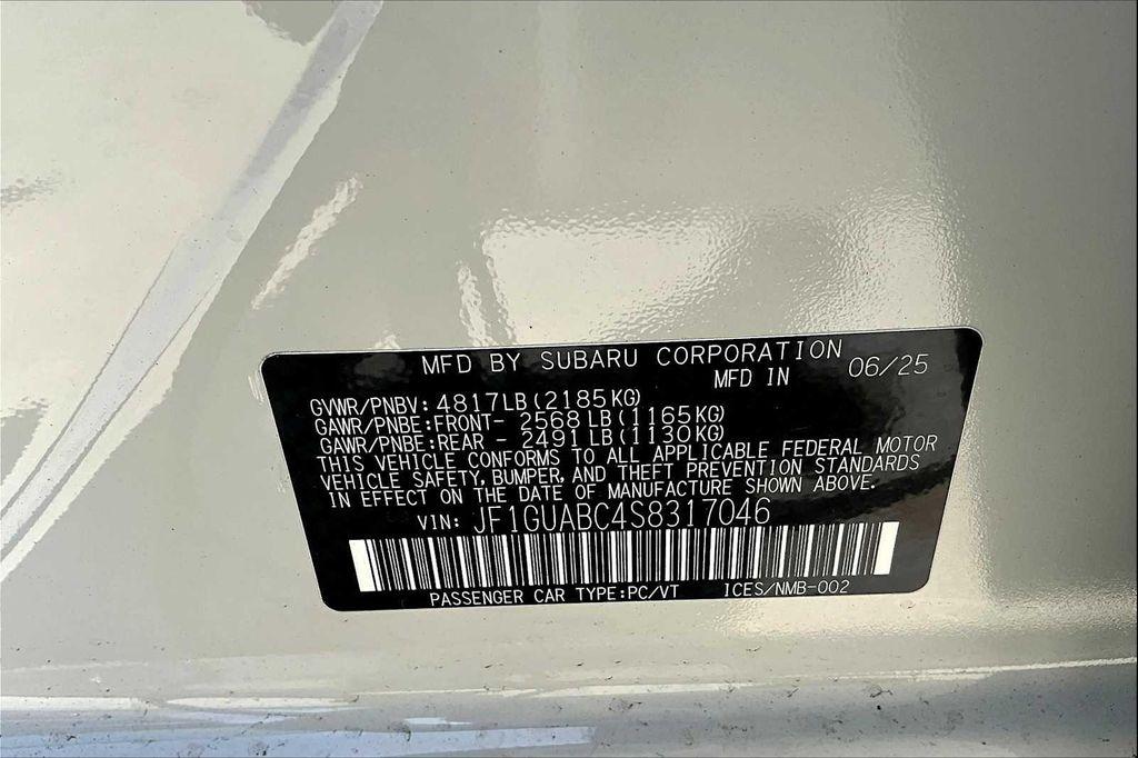 new 2025 Subaru Impreza car, priced at $23,961