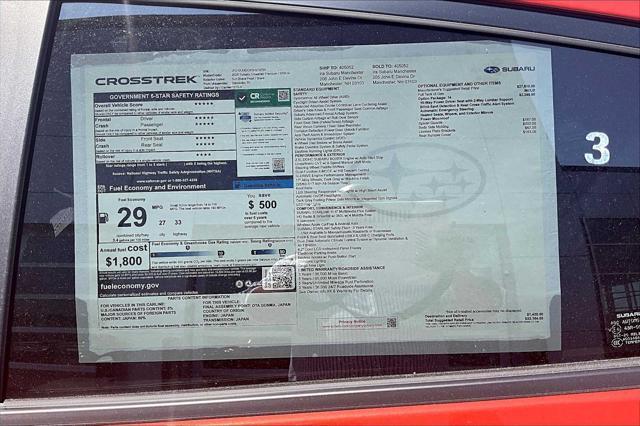 new 2025 Subaru Crosstrek car, priced at $30,688