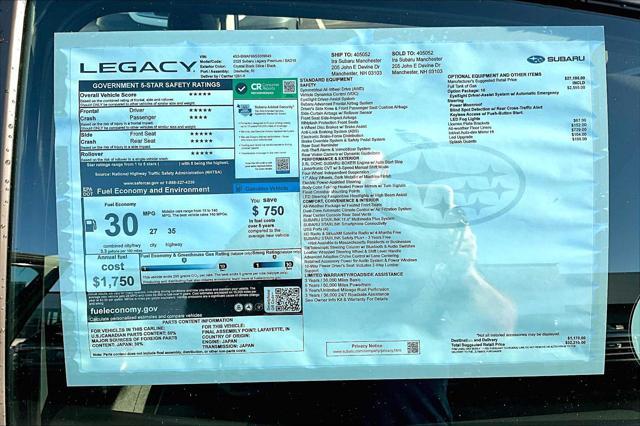 new 2025 Subaru Legacy car, priced at $28,408