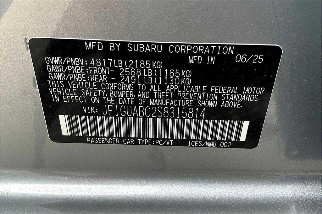 new 2025 Subaru Impreza car, priced at $23,961