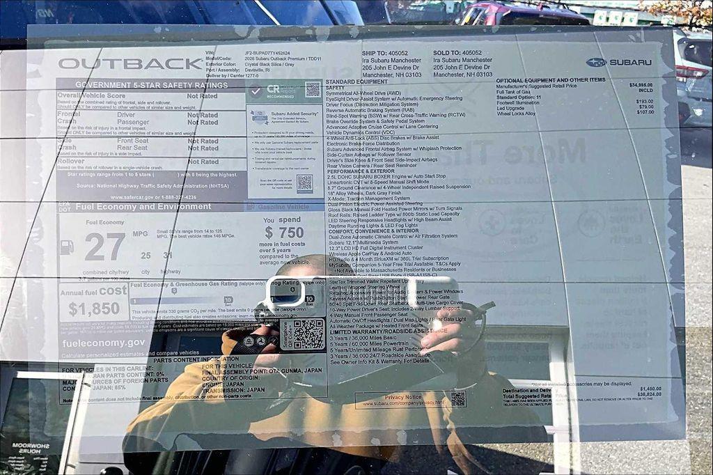 new 2026 Subaru Outback car, priced at $36,824