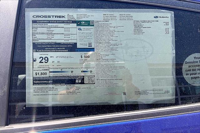 new 2025 Subaru Crosstrek car, priced at $33,070