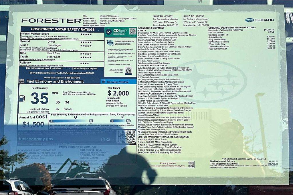 new 2025 Subaru Forester Hybrid car, priced at $41,520