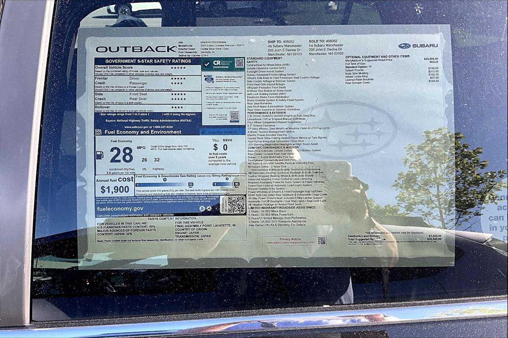 new 2025 Subaru Outback car, priced at $32,224