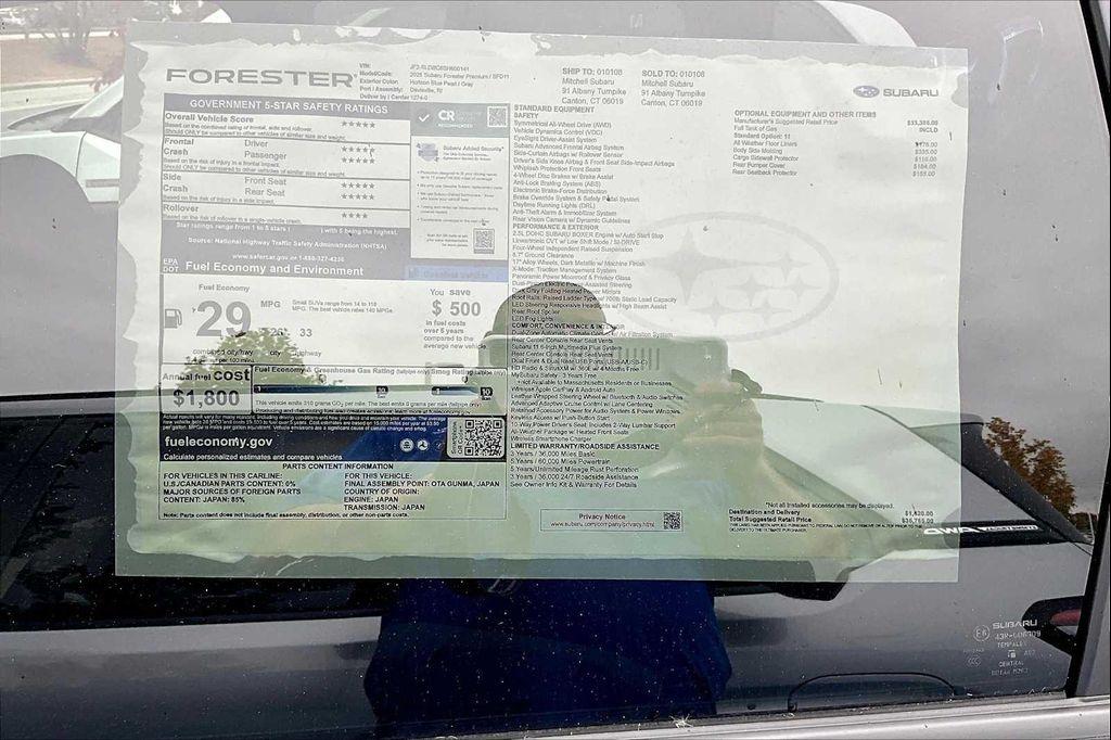 new 2025 Subaru Forester car, priced at $32,530