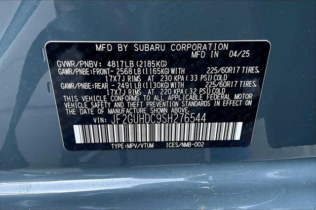 new 2025 Subaru Crosstrek car, priced at $31,063