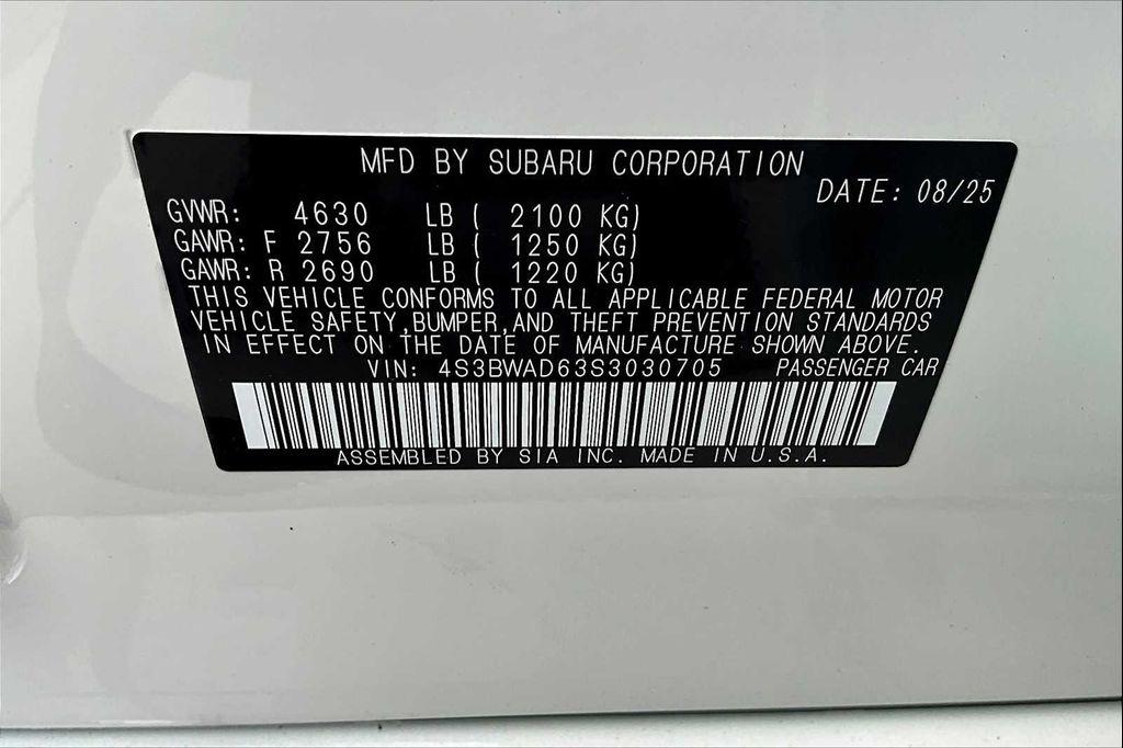 new 2025 Subaru Legacy car, priced at $29,019