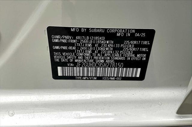 new 2025 Subaru Crosstrek car, priced at $30,260