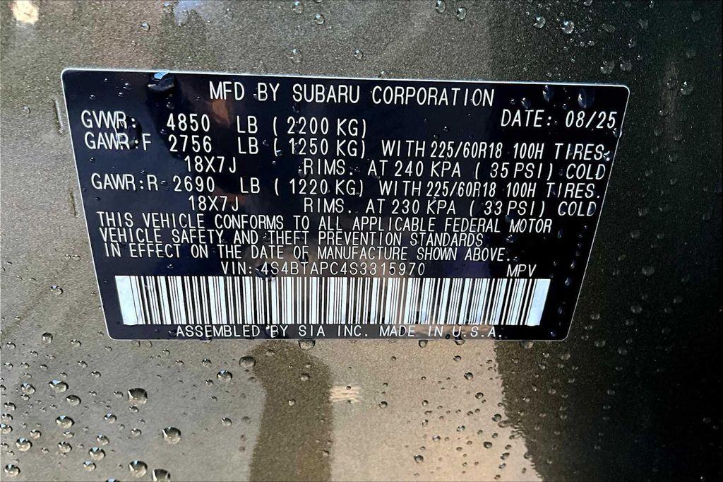 new 2025 Subaru Outback car, priced at $40,501