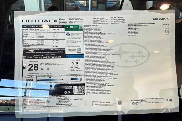 new 2025 Subaru Outback car, priced at $27,834