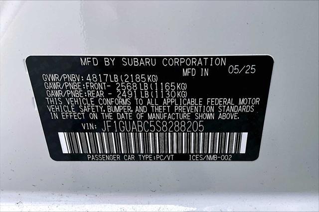 new 2025 Subaru Impreza car, priced at $24,382