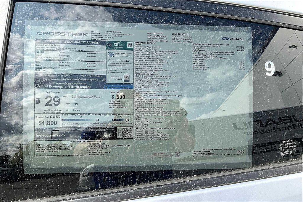 new 2025 Subaru Crosstrek car, priced at $28,853