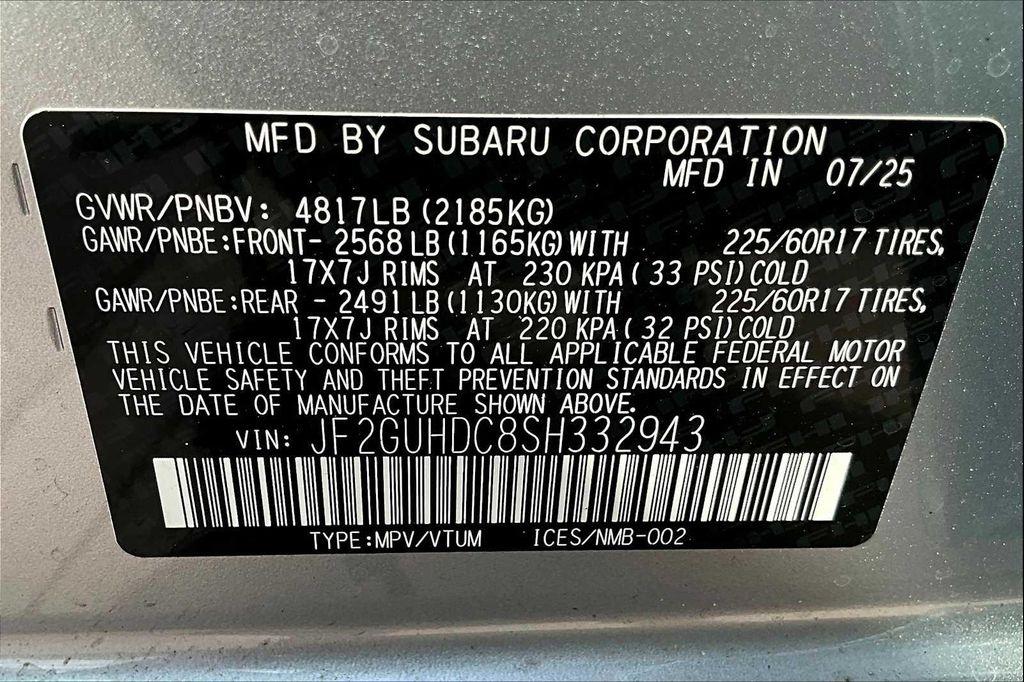 new 2025 Subaru Crosstrek car, priced at $28,853