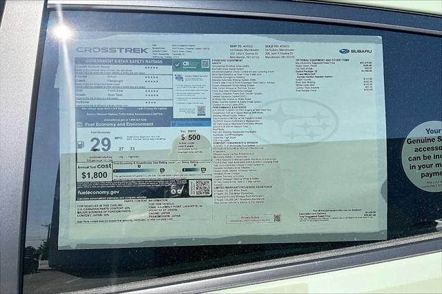 new 2025 Subaru Crosstrek car, priced at $33,437