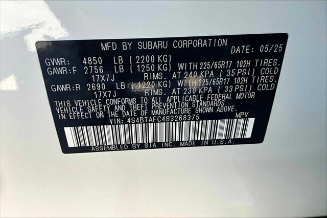 new 2025 Subaru Outback car, priced at $35,089