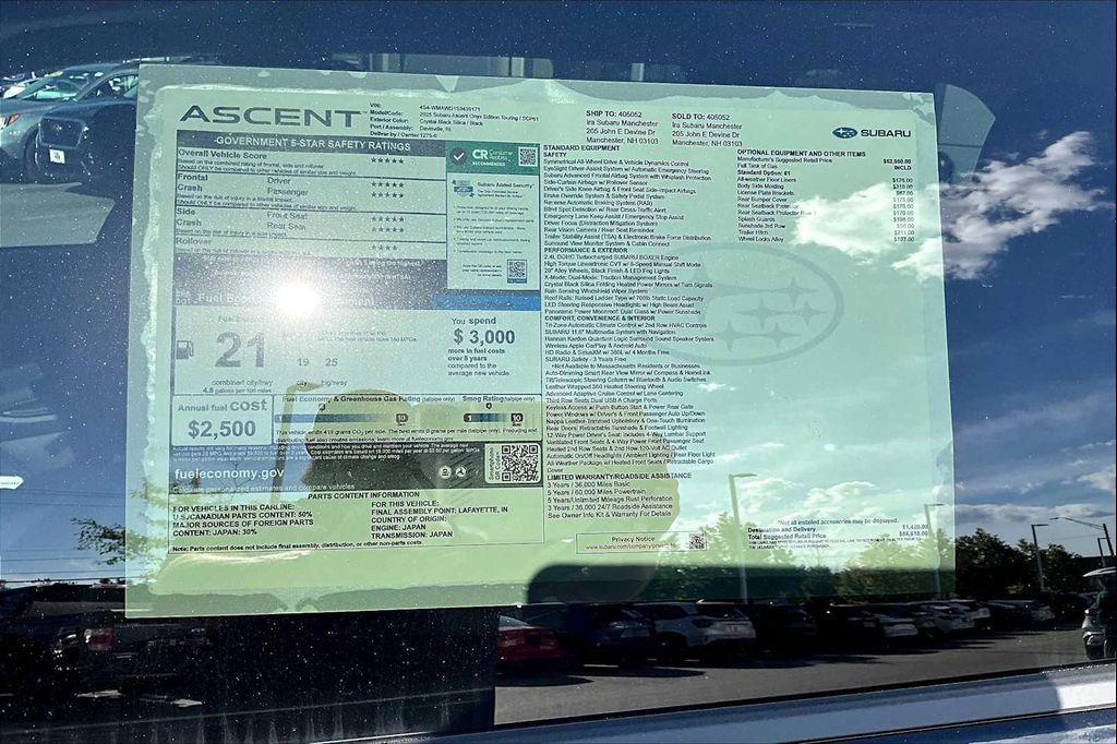 new 2025 Subaru Ascent car, priced at $49,770