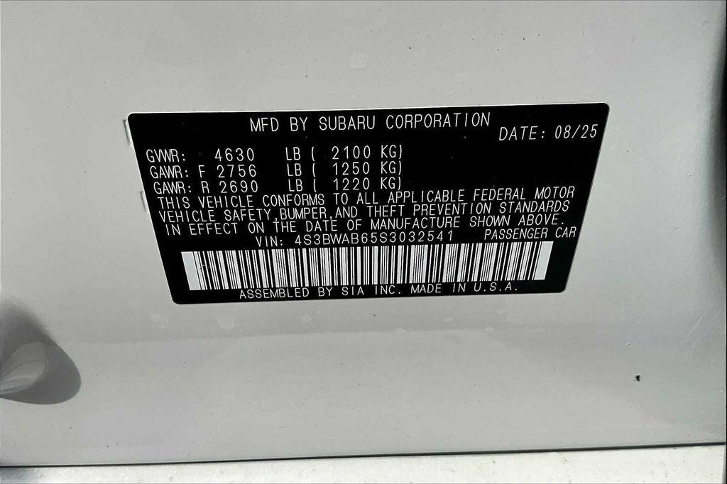 new 2025 Subaru Legacy car, priced at $26,097