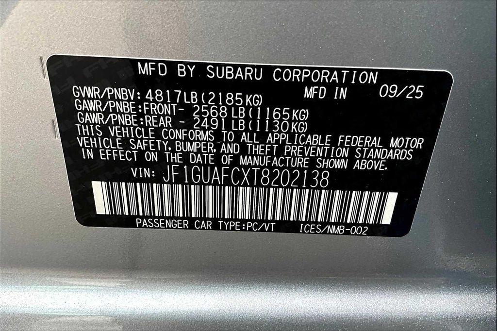 new 2026 Subaru Impreza car, priced at $30,378