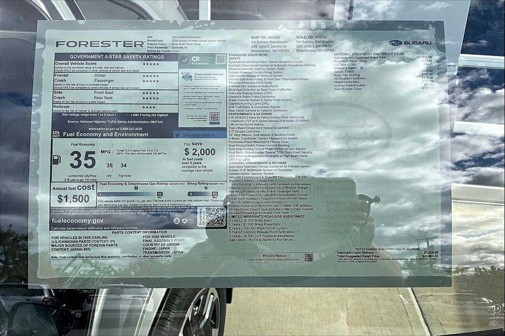 new 2025 Subaru Forester Hybrid car, priced at $39,762