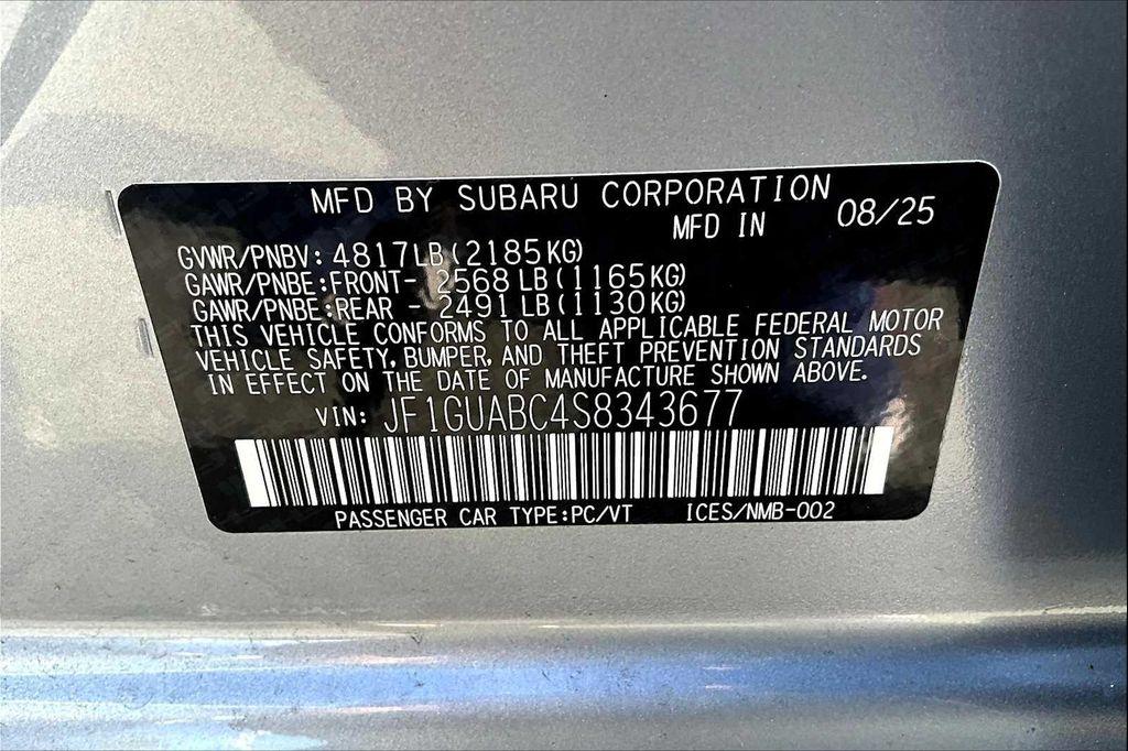 new 2025 Subaru Impreza car, priced at $23,970