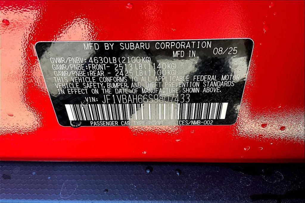 new 2025 Subaru WRX car, priced at $37,527