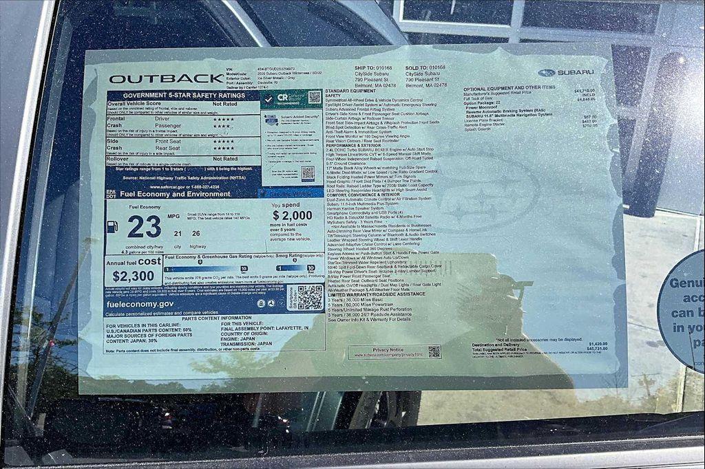 new 2025 Subaru Outback car, priced at $41,571