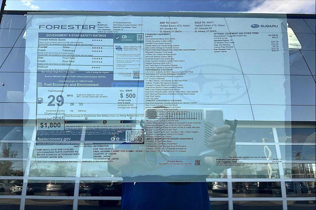 new 2025 Subaru Forester car, priced at $32,566