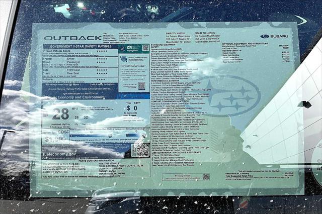 new 2025 Subaru Outback car, priced at $37,037