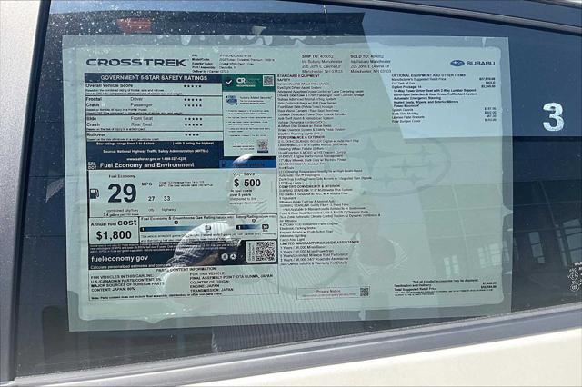 new 2025 Subaru Crosstrek car, priced at $30,688