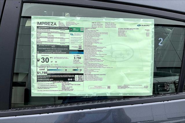 new 2025 Subaru Impreza car, priced at $25,486