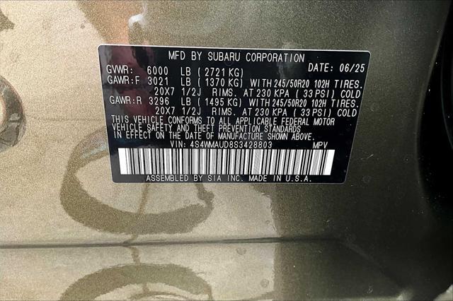 new 2025 Subaru Ascent car, priced at $53,311