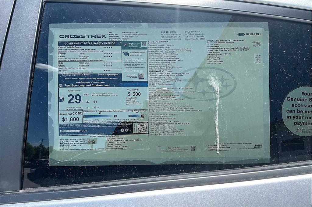 new 2025 Subaru Crosstrek car, priced at $31,799