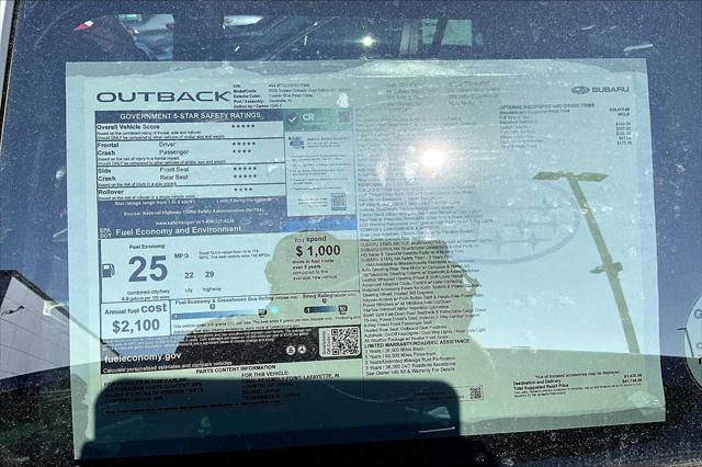 new 2025 Subaru Outback car, priced at $41,748