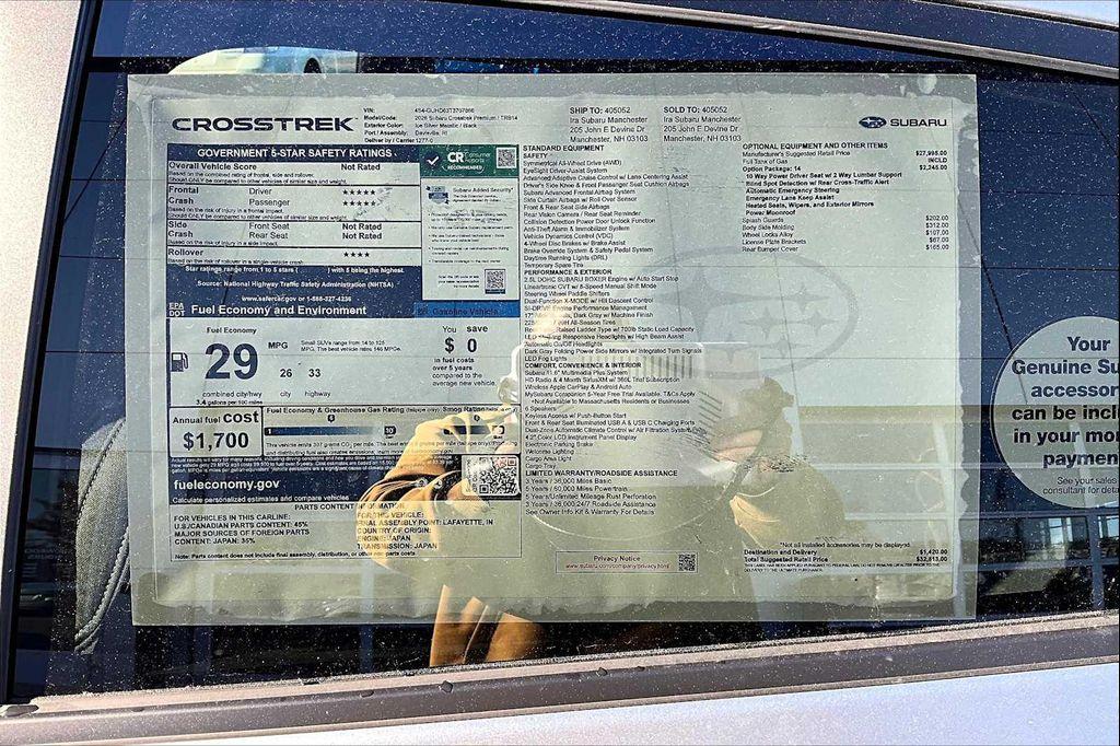 new 2026 Subaru Crosstrek car, priced at $32,513