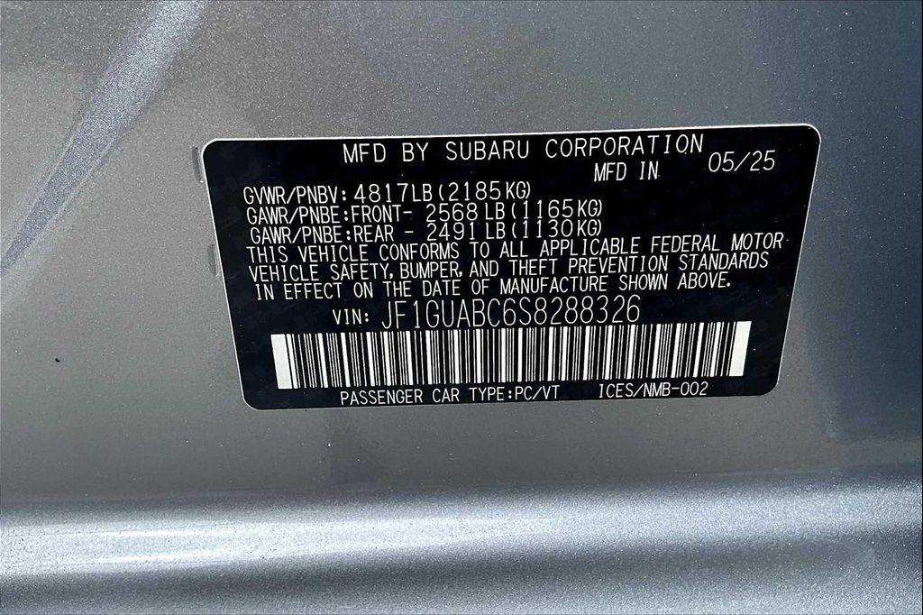 new 2025 Subaru Impreza car, priced at $23,885